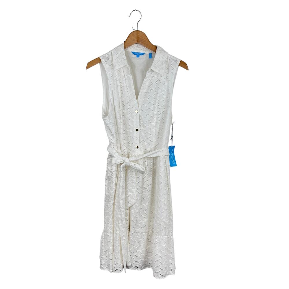 Draper James White Sleeveless Dress